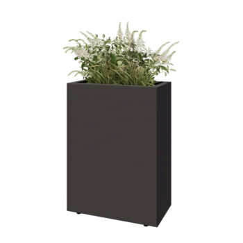 Tērauda puķu kaste - Taisnstūris - 60 x 30 x 80 cm - RAL7016 matēts (antracīta pelēks) - Ar pamatplati - Ar kājām