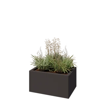 Tērauda puķu kaste - Taisnstūris - 60 x 40 x 30 cm - Cita RAL krāsa - Bez pamatplates