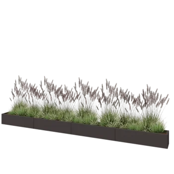 Tērauda puķu kaste XXL - Taisnstūris - 480 x 30 x 30 cm - Cita RAL krāsa - Bez pamatplates