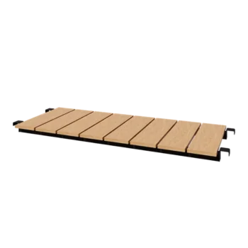 Tērauda soliņš - 130 x 44,3 cm - RAL9005 matēts (melns)
