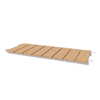 Tērauda soliņš - 130 x 44,3 cm - RAL9010 matēts (balts)