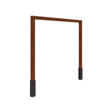 Kortena tērauda pergola - Taisns - 300 x 230 cm - Ar betona pamatu