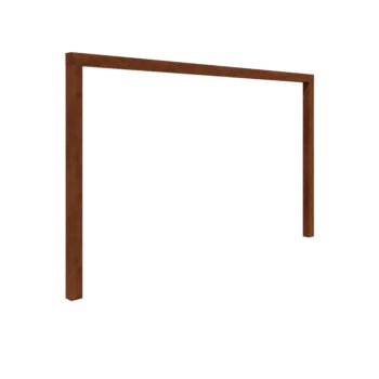 Kortena tērauda pergola - Taisns - 400 x 230 cm - Bez betona pamata
