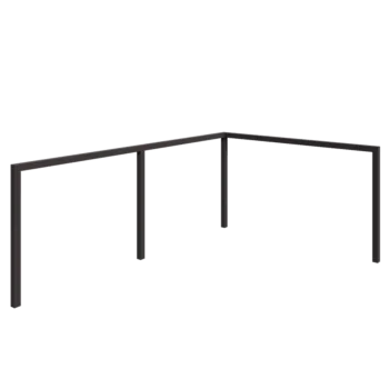 Tērauda pergola - Stūris - 600 x 412 x 230 cm - Cita RAL krāsa - Bez betona pamata