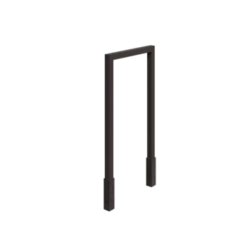 Tērauda pergola - Taisns - 150 x 230 cm - RAL7016 matēts (antracīta pelēks) - Ar betona pamatu