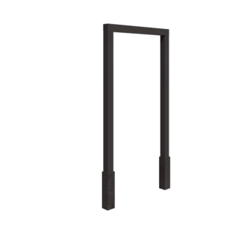 Tērauda pergola - Taisns - 150 x 230 cm - Cita RAL krāsa - Ar betona pamatu