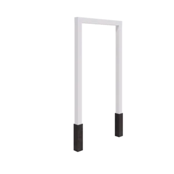 Tērauda pergola - Taisns - 150 x 230 cm - RAL9010 matēts (balts) - Ar betona pamatu