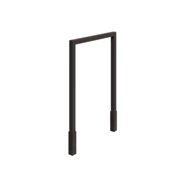 Tērauda pergola - Taisns - 200 x 230 cm - RAL7016 matēts (antracīta pelēks) - Ar betona pamatu