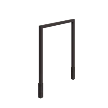 Tērauda pergola - Taisns - 250 x 230 cm - RAL7016 matēts (antracīta pelēks) - Ar betona pamatu