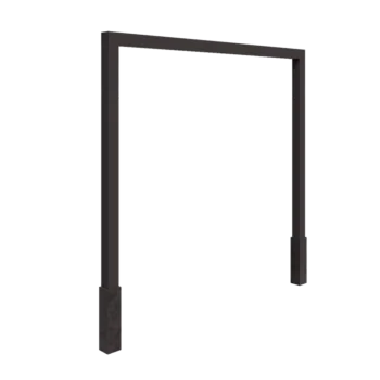 Tērauda pergola - Taisns - 300 x 230 cm - Cita RAL krāsa - Ar betona pamatu