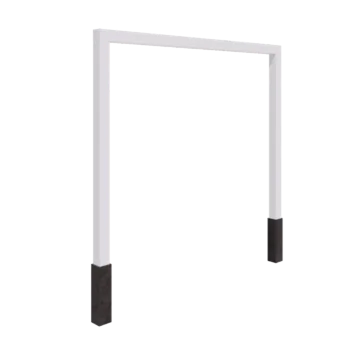 Tērauda pergola - Taisns - 300 x 230 cm - RAL9010 matēts (balts) - Ar betona pamatu