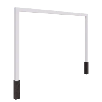 Tērauda pergola - Taisns - 400 x 230 cm - RAL9010 matēts (balts) - Ar betona pamatu