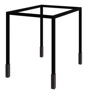 Tērauda pergola - Taisnstūris - 324 x 250 x 230 cm - RAL9005 matēts (melns) - Ar betona pamatu