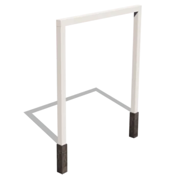 Tērauda pergola - Taisns - 250 x 230 cm - RAL9010 matēts (balts) - Ar betona pamatu