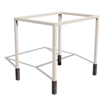 Tērauda pergola - Taisnstūris - 324 x 250 x 230 cm - RAL9010 matēts (balts) - Ar betona pamatu