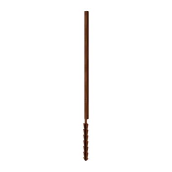 Kortena tērauda žogs H - Gala stabs ar zemes tapu - 190 x 6 x 6 cm - Priekš 4x panelis 47,5 cm