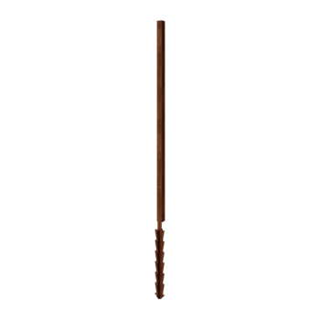 Kortena tērauda žogs H - Stūra stabs ar zemes tapu - 190 x 6 x 6 cm - Priekš 4x panelis 47,5 cm