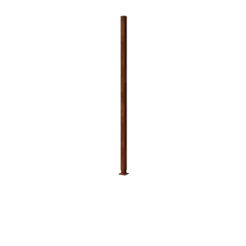 Kortena tērauda žogs H - Stūra stabs ar pamatplati - 190 x 6 x 6 cm - Priekš 4x panelis 47,5 cm