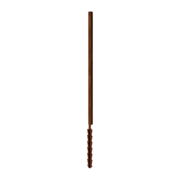 Kortena tērauda žogs H - Gala stabs ar zemes tapu - 190 x 6 x 6 cm - Priekš 3x panelis 63,3 cm