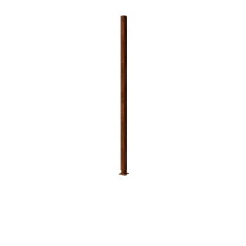 Kortena tērauda žogs H - Stūra stabs ar pamatplati - 190 x 6 x 6 cm - Priekš 3x panelis 63,3 cm