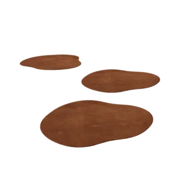 Kortena tērauda soļu plāksne - Organisks - 50 x 50 cm