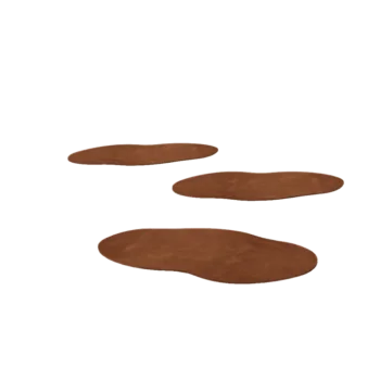 Kortena tērauda soļu plāksne - Organisks - 50 x 25 cm