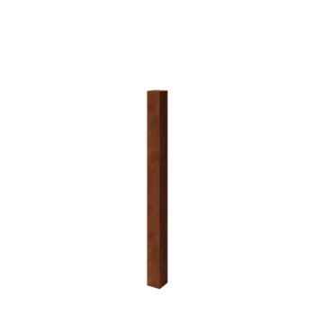 Kortena tērauda dārza nožogojuma stabs - 12 x 12 x 150 cm