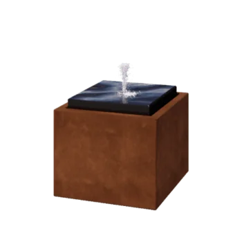 Kortena tērauda dārza strūklaka - Orin - 50 x 50 x 40 cm - Ar LED apgaismojums