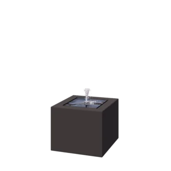 Alumīnija dārza strūklaka - Lyra - 50 x 50 x 40 cm - RAL7016 matēts (antracīta pelēks) - Ar LED apgaismojums