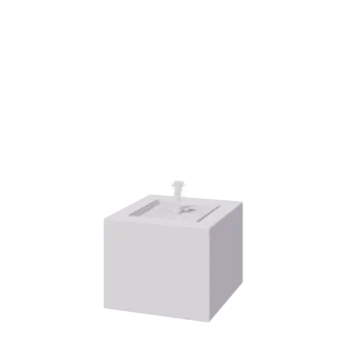 Alumīnija dārza strūklaka - Lyra - 50 x 50 x 40 cm - RAL9010 matēts (balts) - Ar LED apgaismojums