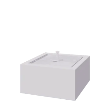 Alumīnija dārza strūklaka - Lyra - 80 x 80 x 40 cm - RAL9010 matēts (balts) - Ar LED apgaismojums